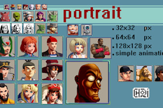 make custom portraits in pixel art