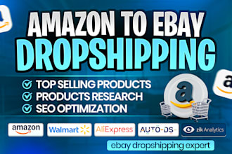 do amazon to ebay dropshipping, ebay product listing and SEO optimization