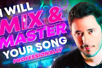 mix and master your rap, trap, edm, pop or rock song
