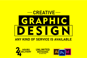 do any graphic design, photoshop editing, vector art and redesign