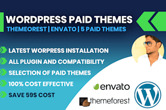 make wordpress themeforest envato website