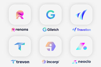 do unique minimalist and 3d business logo with copyrights