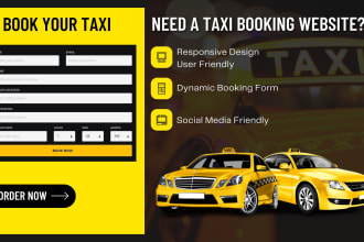 design a professional taxi booking or car rental website