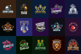 design premium mascot cartoon esport logo for youtube twitch