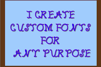 create a custom font from your idea or example