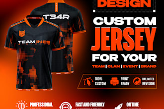 design the most unique sublimation esports gaming jersey