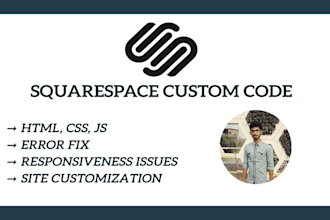 fix squarespace issues and do custom code