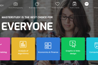 create a elearning website or online course website using learndash, masterstudy