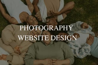 design photography, portfolio website with online booking functionalities