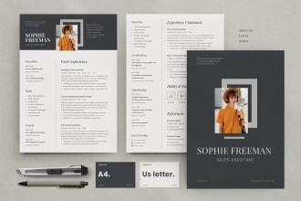 design professional cv, resume and portfolio for you