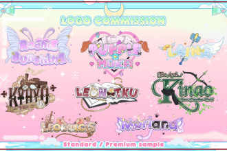 do design cute logo kawaii for tuber or streamer