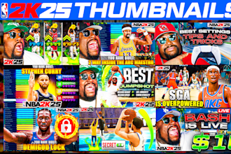 do a fire custom nba 2k25 thumbnail