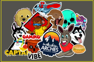 design patch, badge, sticker, label logo in 24 hours