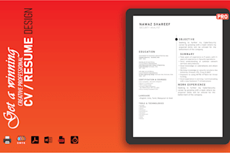do outstanding eye catch professional resume and CV