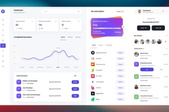 design awesome modern dashboard UI and UX