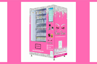 design a lash hair vending machine