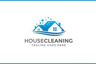 design a graceful cleaning, furniture and home furnishing logo