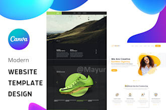 create and design website UI UX in canva