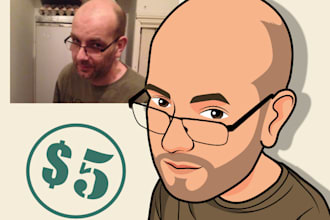 make funny cartoon portrait of you