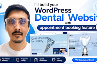 develop dental website, dentist appointment site with elementor pro
