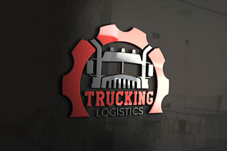 do trucking logistics dispatching transport logo design