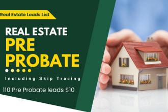 provide updated USA pre probate lists with skip tracing