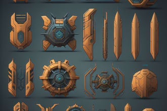 create high quality game assets, objects, icons, props