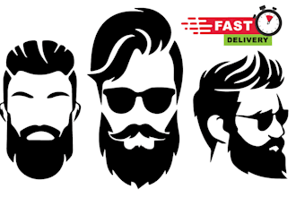 do black and white minimalist face silhouette logo design