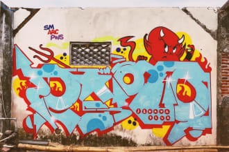 draw real graffiti on streets walls for you or your brand