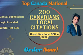 create 200 canada local citations to boost your local SEO