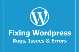 wordpress bug, error fixing and debugging