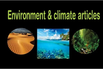 write on environment, sustainability and climate change