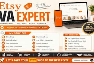 etsy shop manager, virtual assistant, SEO optimization, pod, graphic designer