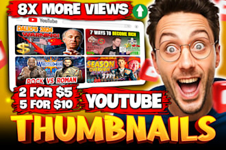 do amazing youtube thumbnail design with fast delivery