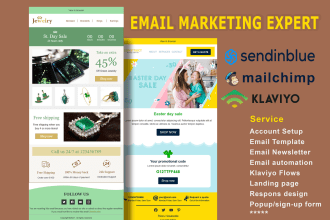 do email marketing expert, sendinblue, and mailchimp template design