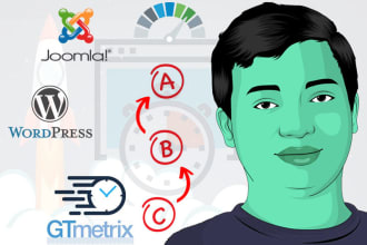 increase wordpress or joomla rating with gtmetrix