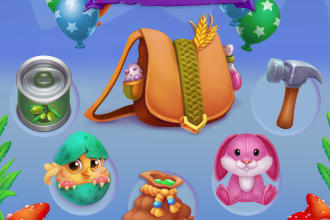 create 2d props, assets, icons, objects for your games