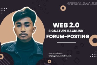 research relevant high quality SEO premium forums and create web 2 0 backlinks