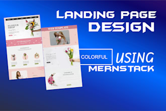 do custom landing page design development next js mern stack
