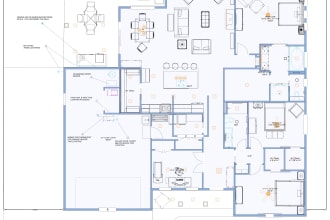 draw architectural drawings 2d floor plans  elevations in cad