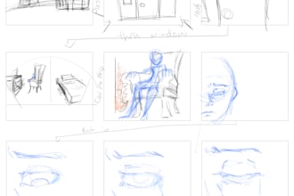 put together a storyboard for animation or live action