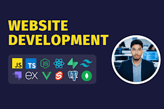 do custom website development as full stack web developer