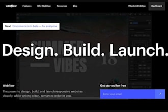 be a webflow developer website with SEO optimize