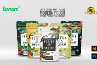 do unique pouch and food label packaging design