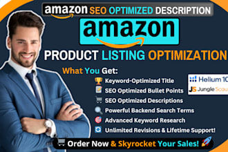 write amazon product listing description with SEO amazon listing optimization