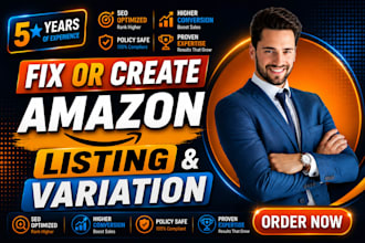 set up amazon fba product listings, amazon listing creation and SEO optimization