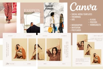design customized  social media templates and recreate graphics in canva