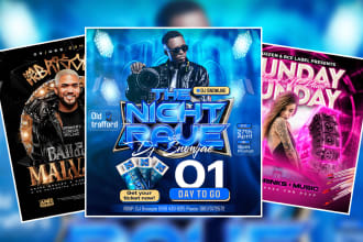 design club flyer, motion flyer, party, sports, event flyer