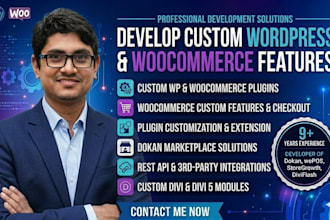 develop custom wordpress plugins and woocommerce features