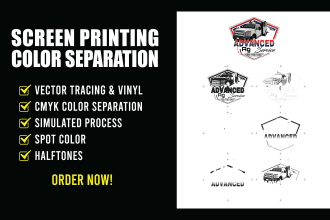 do color separation vector artwork redraw screen printing